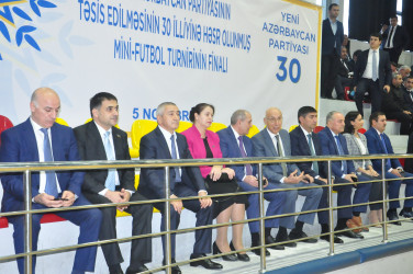 Yeni Azərbaycan Partiyasının (YAP) 30 illik yubileyinə həsr olunmuş minifutbol üzrə turnirin bağlanış mərasimi keçirildi