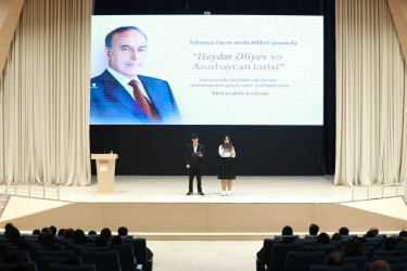 Sabunçu rayonunda “Heydər Əliyev və Azərbaycan tarixi” mövzusunda elmi-praktik konfrans keçirildi