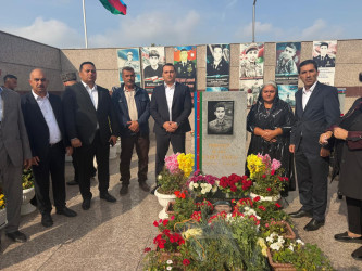 Sabunçu rayonunda Vətən müharibəsi şəhidləri Raul Zabid oğlu Piriyevin, Rüfət Arzu oğlu Eyvazlının və Tacir Elşən oğlu Həsənovun ildönümləri münasibətilə anım mərasimləri keçirildi