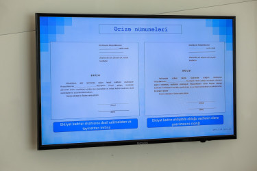 Sabunçu Rayon İcra Hakimiyyətində çalışan dövlət qulluqçuları üçün “Dövlət orqanlarında inzibati vəzifələrin tutulması şərtləri və qaydaları” mövzusunda təlim keçirildi