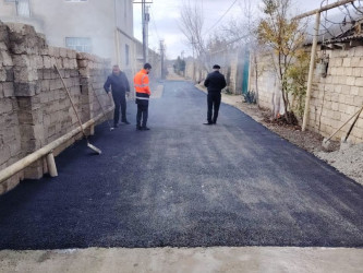 Maştağa qəsəbəsində asfaltlanma işləri aparılıb