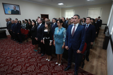 Yeni Azərbaycan Partiyası (YAP) Sabunçu rayon təşkilatının yaradılmasının 33 illiyinə həsr olunmuş tədbir keçirilib