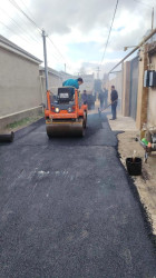 Maştağa qəsəbəsində asfaltlanma işləri aparılıb