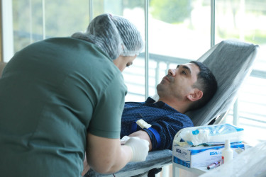 Sabunçu rayonunda “Bir damla QAN bir HƏYAT deməkdir” devizli könüllü qanvermə aksiyası keçirildi