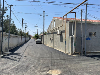 Pirşağı qəsəbəsində asfaltlanma işləri aparılıb