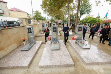 Sabunçu rayonunda “27 sentyabr – Anım Günü” nün beşinci ildönümü münasibətilə şəhidlərin məzarları ziyarət edildi
