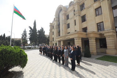 Sabunçu rayonunda şəhidlərin əziz xatirəsi bir dəqiqəlik sükutla yad edildi