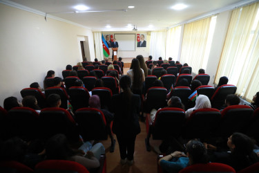 “27 Sentyabr – Anım Günü” ilə əlaqədar “Milli-mənəvi dəyərlər və Vətən sevgisi” mövzusunda tədbir keçirildi
