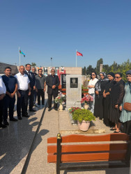 Sabunçu rayonunda Vətən müharibəsi şəhidi Vahid Məcnun oğlu Ağayevin doğum günü münasibətilə anım mərasimi keçirildi
