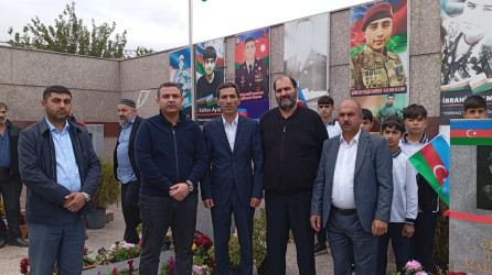 Sabunçu rayonunda Vətən müharibəsi şəhidləri Rzayev Aslan Süleyman oğlu və Əliyev Tahir Mahir oğlunun ildönümü keçirildi