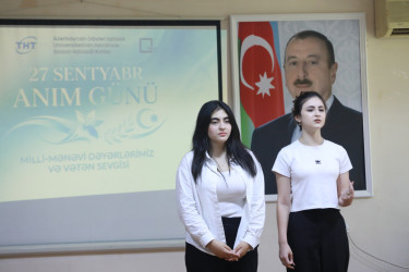 “27 Sentyabr – Anım Günü” ilə əlaqədar “Milli-mənəvi dəyərlər və Vətən sevgisi” mövzusunda tədbir keçirildi