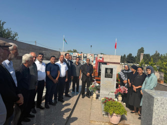 Sabunçu rayonunda Vətən müharibəsi şəhidi Vahid Məcnun oğlu Ağayevin doğum günü münasibətilə anım mərasimi keçirildi