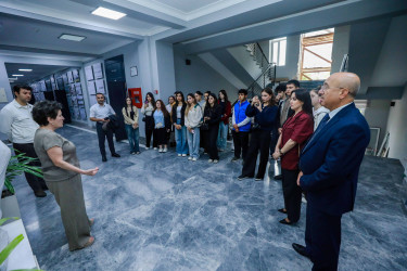 “Şəhərsalma və Memarlıq İli” çərçivəsində Sabunçu rayon gəncləri Azərbaycan Memarlıq və İnşaat Universitetində qonaq oldular.