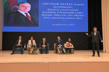 Sabunçu rayonunda Ulu Öndər Heydər Əliyevin 101 illiyinə həsr olunmuş “Heydər Əliyev irsinin öyrənilməsi” mövzusunda panel-müzakirə keçirilib