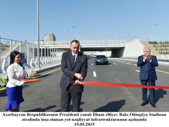 Bakı Olimpiya Stadionu ətrafında inşa olunan yolun açılışı