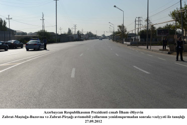 Sabunçu-Zabrat avtomobil yolunun yenidənqurulması