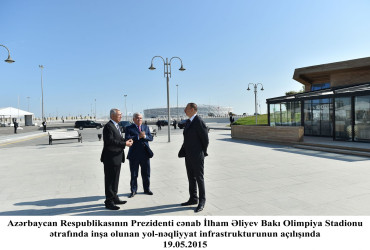 Bakı Olimpiya Stadionu ətrafında inşa olunan yolun açılışı